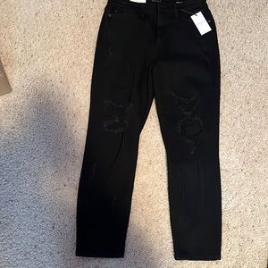 Judy Blue Black Distressed Women Jeans